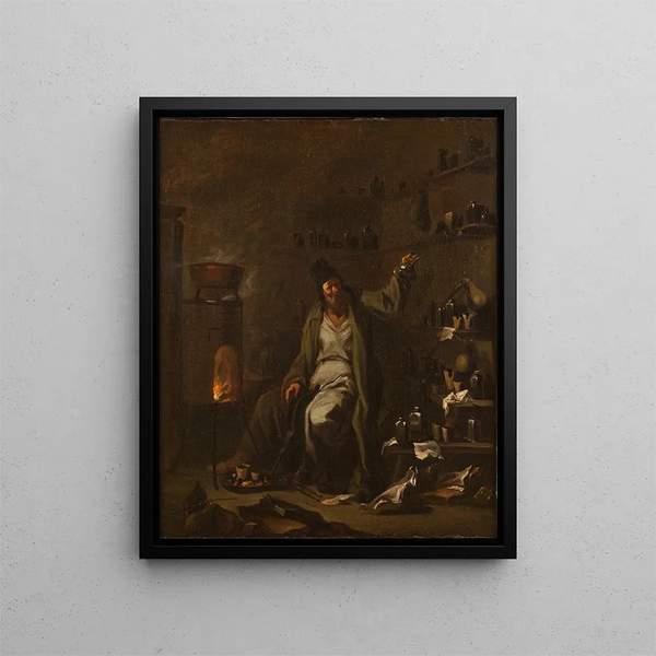L'Alchimiste - Alessandro Magnasco — framed artwork on a wall