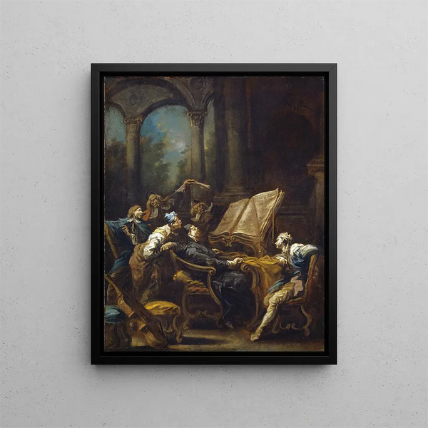 Les Choristes - Alessandro Magnasco — framed artwork on a wall