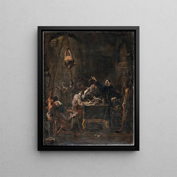 Martelscene - Alessandro Magnasco — ingelijst kunstwerk aan de muur