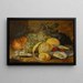 Natuurgetrouwe Kunstdruk van een stilleven met citroenen, oesters en kersen - Alexander Coosemans — ingelijst kunstwerk aan de muur