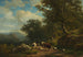Landschap met een boer en zijn kudde - Alexander Joseph Daiwaille — weergave van het kunstwerk
