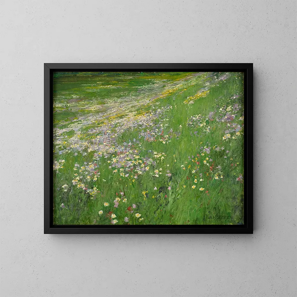 Prairie de fleurs près de Weling - Alexander Koester — framed artwork on a wall