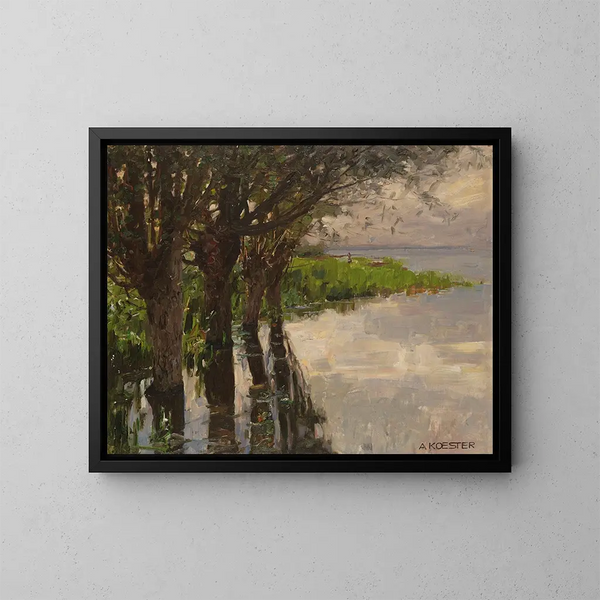 Reichenau, Weiden am See, soleil - Alexander Koester — framed artwork on a wall