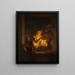 A woman with a lantern - Alexander Laurus — framed artwork on a wall