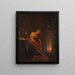 Dame die haar kousenband vastmaakt - Alexander Laurus — ingelijst kunstwerk aan de muur