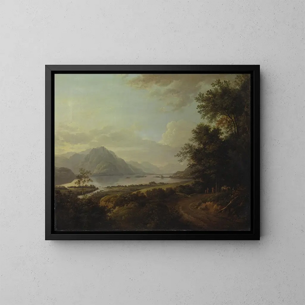 Loch Awe painting, Argyllshire - Alexander Nasmyth — framed artwork on a wall