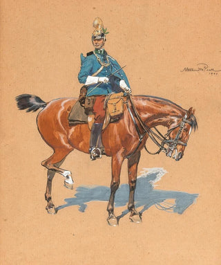 Alexander Pock - An imperial royal dragoon on horseback.webp