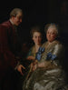 De weduwe A. J. Grill met haar zoon en dochter - Alexander Roslin — weergave van het kunstwerk