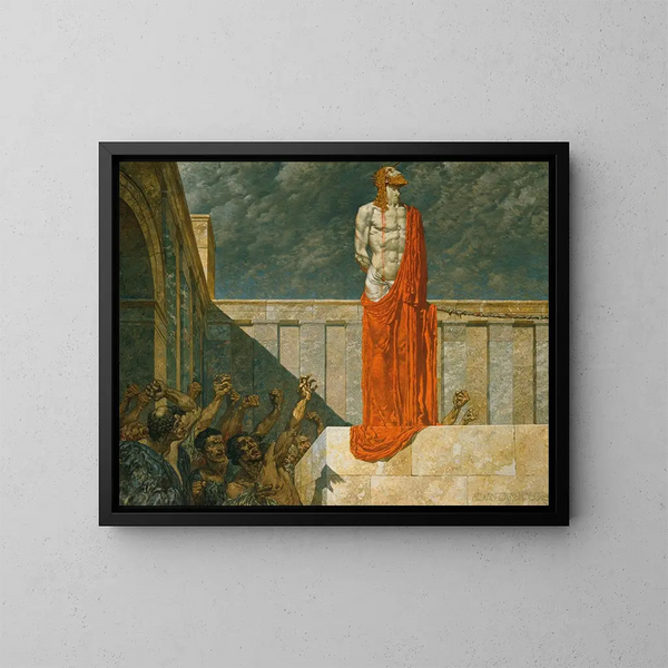 Au crucifix avec lui - Alexander Rothaug — framed artwork on a wall