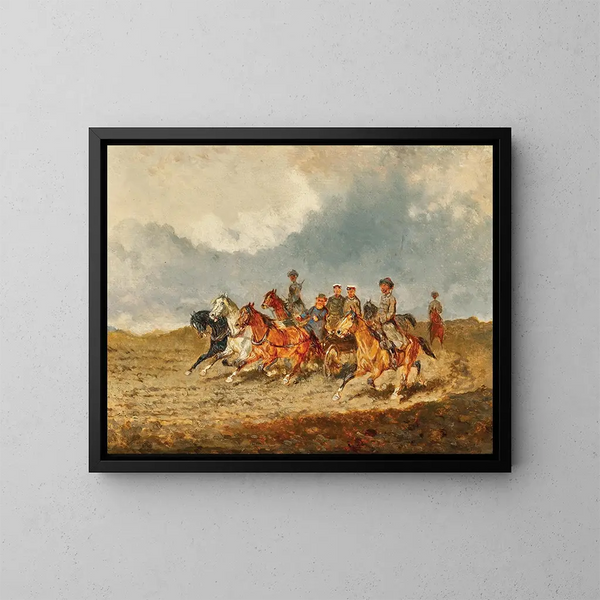 L'escort of honor - Alexander von Bensa — framed artwork on a wall