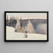 Winter schilderij - Alexandr Borisov — ingelijst kunstwerk aan de muur