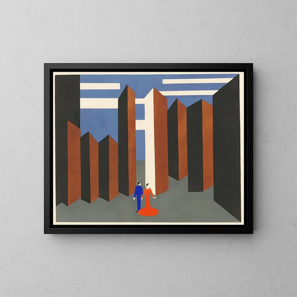 Theatre Maquettes Painting 6 - Alexandra Exter — framed artwork on a wall