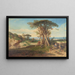 Een studie voor Landschap - Alexandre-Gabriel Decamps — ingelijst kunstwerk aan de muur