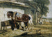 Paarden van trekdieren - Alexandre-Gabriel Decamps — weergave van het kunstwerk