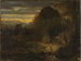 Landschapschilderij van de avond - Alexandre-Gabriel Decamps — weergave van het kunstwerk