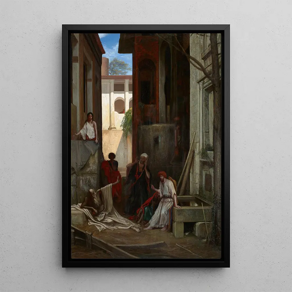 Reproductie van het schilderij Job en zijn vrienden - Alexandre-Gabriel Decamps