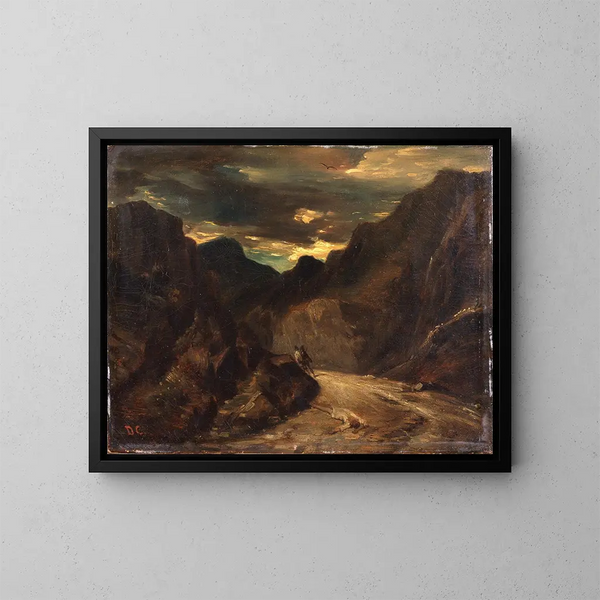 Passant de l'autre côté - Alexandre-Gabriel Decamps — framed artwork on a wall
