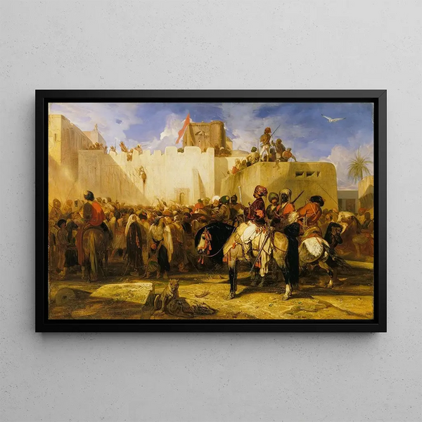 Het Strafwerk van de Klauwen - Alexandre-Gabriel Decamps — ingelijst kunstwerk aan de muur