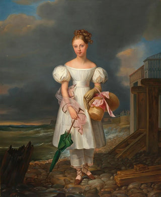 AlexandreJean DuboisDrahonet - Portrait of a Young Girl on the Beach.webp