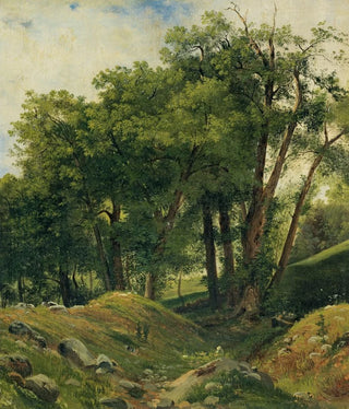Alexandre Calame - Group Of Chestnut Trees.webp