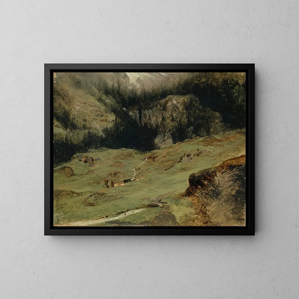 Alpe de Rosenlaui - Alexandre Calame — framed artwork on a wall