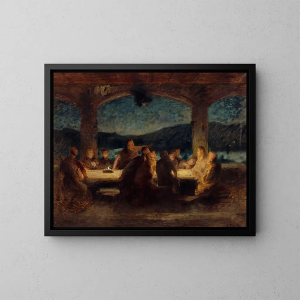 The Last Supper - Alexandre Falguière — framed artwork on a wall