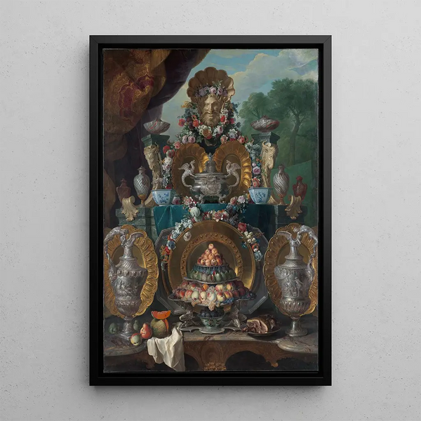 Reproduction of the painting Still life with silverware - Alexandre François Desportes