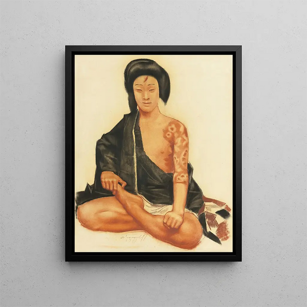 Benten Kozo Kikunosuke - Alexandre Iacovleff — framed artwork on a wall