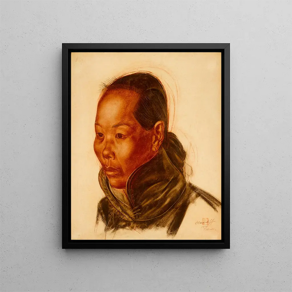 Woman Chinese - Alexandre Iacovleff — framed artwork on a wall