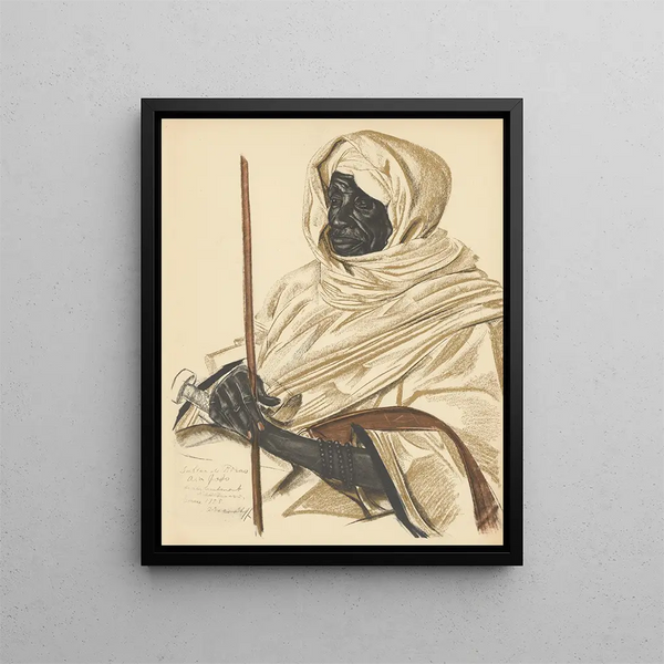 Drawings and paintings of Africa pl. 13 - Alexandre Iacovleff — framed artwork on a wall