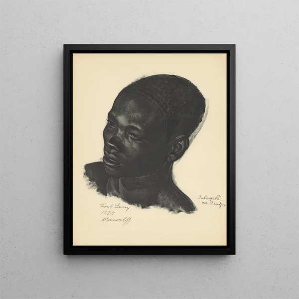 Drawings and paintings of Africa pl. 17 - Alexandre Iacovleff — framed artwork on a wall