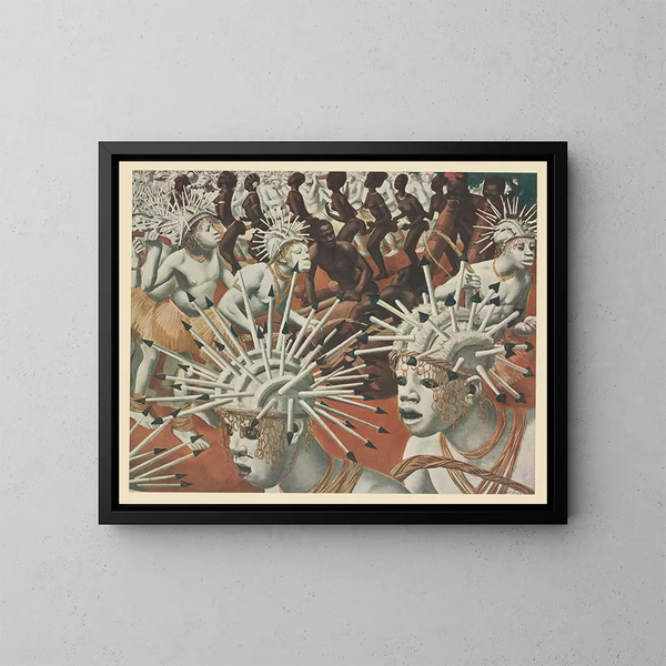 Drawings and paintings of Africa pl. 18 - Alexandre Iacovleff — framed artwork on a wall