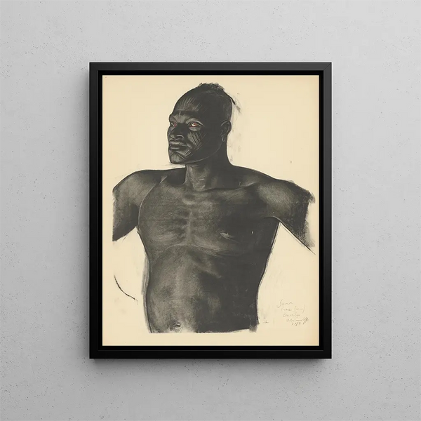Drawings and paintings of Africa pl. 19 - Alexandre Iacovleff — framed artwork on a wall
