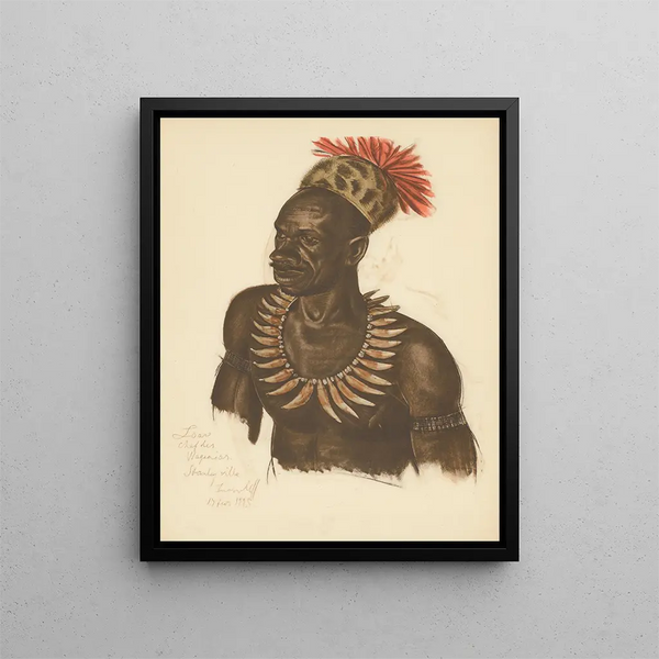 Drawings and paintings of Africa pl. 24 - Alexandre Iacovleff — framed artwork on a wall