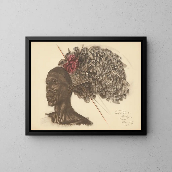 Drawings and paintings of Africa pl. 27 - Alexandre Iacovleff — framed artwork on a wall
