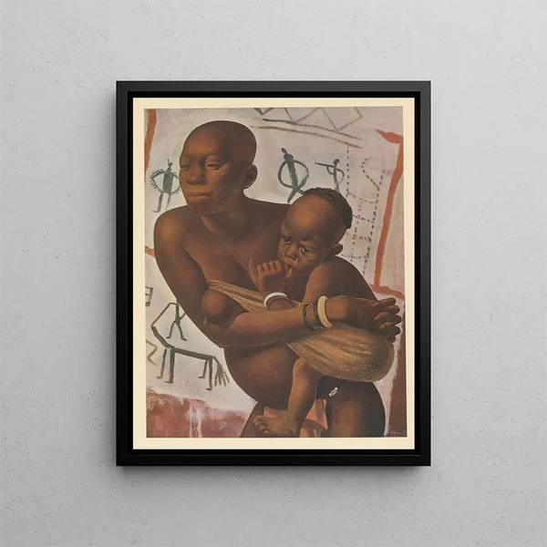 Drawings and paintings of Africa pl. 28 - Alexandre Iacovleff — framed artwork on a wall