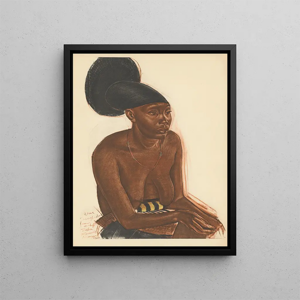 Drawings and paintings of Africa pl. 32 - Alexandre Iacovleff — framed artwork on a wall