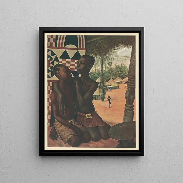 Drawings and paintings of Africa pl. 33 - Alexandre Iacovleff — framed artwork on a wall