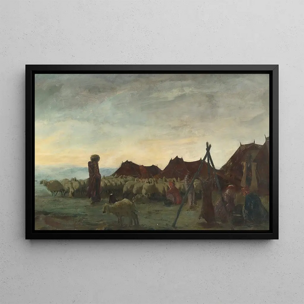 Nomades in de regio Meched - Alexandre Iacovleff — ingelijst kunstwerk aan de muur