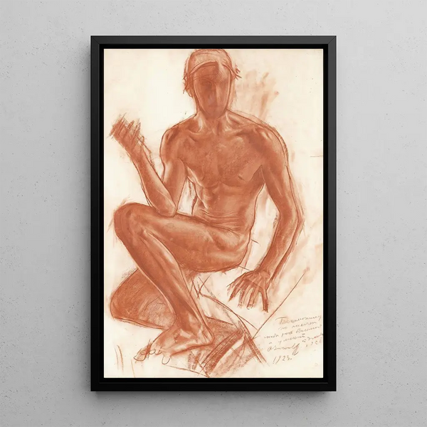 Zelfportret - Alexandre Iacovleff — ingelijst kunstwerk aan de muur