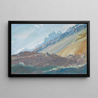 Alexandre Jacovleff - The Foothills Of The Karakoram Mountains.webp