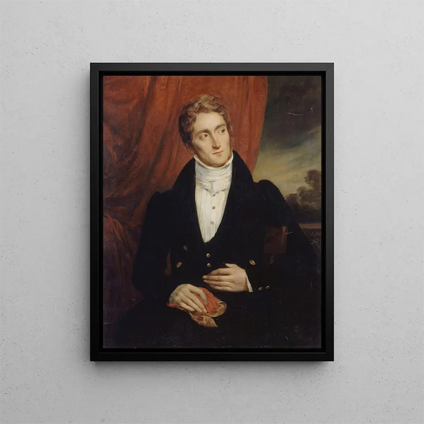 Portrait of Jean-Georges Farcy 1800-1830 writer - Alexandre Marie Colin — framed artwork on a wall