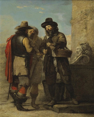 Alexandre Montallier - Deux paysans et un soldat buvant prs dune fontaine.webp