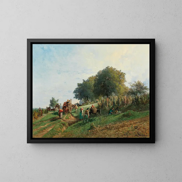 The Harvest - Alexandre René Véron — framed artwork on a wall