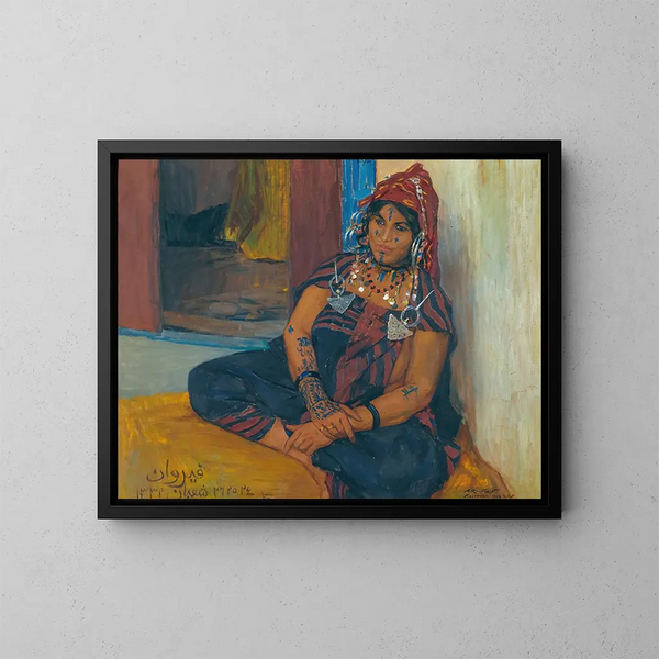 Moubarak in Kairouan - Alexandre Roubtzoff — framed artwork on a wall