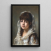 Reproductie van het schilderij Portret van een jonge vrouw met een wit doek - Alexei Harlamoff