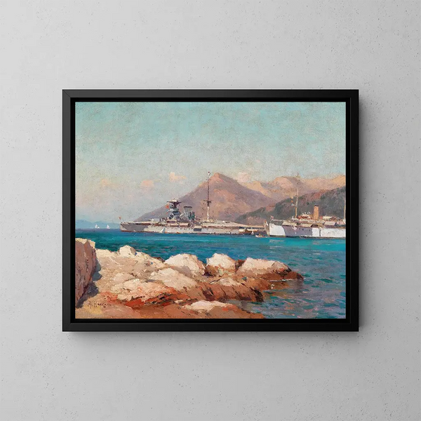 Battleships of Britain - Alexei Vasilievich Hanzen — framed artwork on a wall