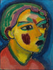 Poète Tête Mystique - Alexej von Jawlensky — weergave van het kunstwerk