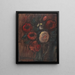 Groot stillleven schilderij met groene kruik en pioenen, boeket donkere rozen - Alexej von Jawlensky — ingelijst kunstwerk aan de muur