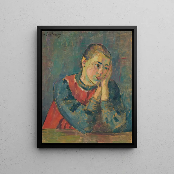 Kind met het hoofd gesteund - Alexej von Jawlensky — ingelijst kunstwerk aan de muur